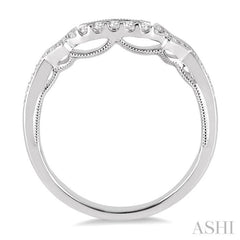 1/6 ctw Round Cut Diamond Wedding Band in 14K White Gold 1/6 ctw Round Cut Diamond Wedding Band in 14K White Gold