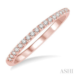 1/6 ctw Round Cut Diamond Wedding Band in 14K Rose Gold 1/6 ctw Round Cut Diamond Wedding Band in 14K Rose Gold