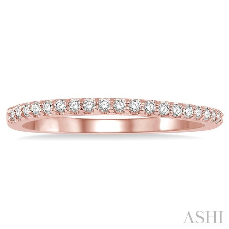 1/6 ctw Round Cut Diamond Wedding Band in 14K Rose Gold 1/6 ctw Round Cut Diamond Wedding Band in 14K Rose Gold
