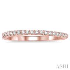 1/6 ctw Round Cut Diamond Wedding Band in 14K Rose Gold 1/6 ctw Round Cut Diamond Wedding Band in 14K Rose Gold