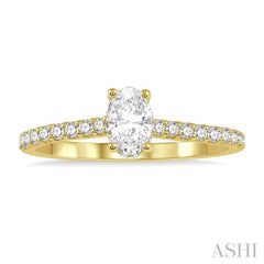 1/5 Ctw Oval Shape Round Cut Diamond Semi-Mount Engagement Ring in 14K Yellow Gold 1/5 Ctw Oval Shape Round Cut Diamond Semi-Mount Engagement Ring in 14K Yellow Gold