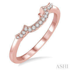 1/10 ctw Round Cut Diamond Wedding Band in 14K Rose Gold 1/10 ctw Round Cut Diamond Wedding Band in 14K Rose Gold