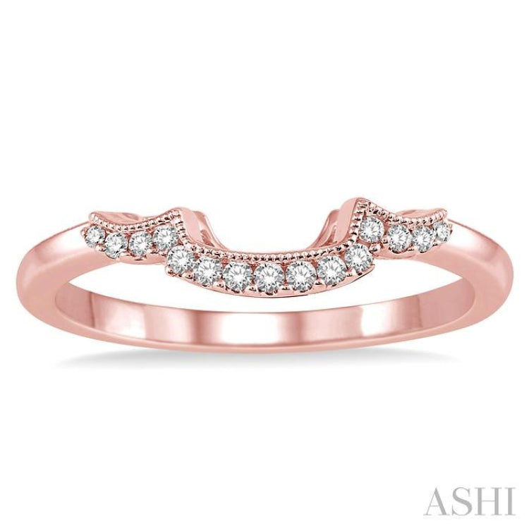 1/10 ctw Round Cut Diamond Wedding Band in 14K Rose Gold 1/10 ctw Round Cut Diamond Wedding Band in 14K Rose Gold