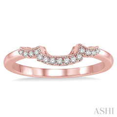 1/10 ctw Round Cut Diamond Wedding Band in 14K Rose Gold 1/10 ctw Round Cut Diamond Wedding Band in 14K Rose Gold