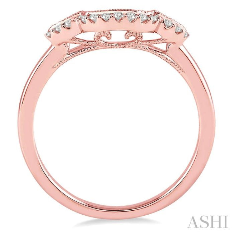 1/10 ctw Round Cut Diamond Wedding Band in 14K Rose Gold 1/10 ctw Round Cut Diamond Wedding Band in 14K Rose Gold