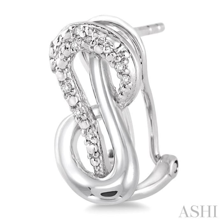 1/20 Ctw Single Cut Diamond Earrings in Sterling Silver 1/20 Ctw Single Cut Diamond Earrings in Sterling Silver