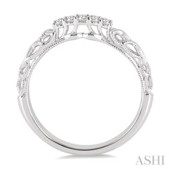 1/10 ctw Round Cut Diamond Wedding Band in 14K White Gold 1/10 ctw Round Cut Diamond Wedding Band in 14K White Gold