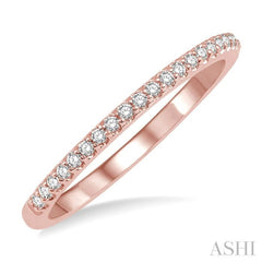 1/5 ctw Round Cut Diamond Wedding Band in 14K Rose Gold 1/5 ctw Round Cut Diamond Wedding Band in 14K Rose Gold