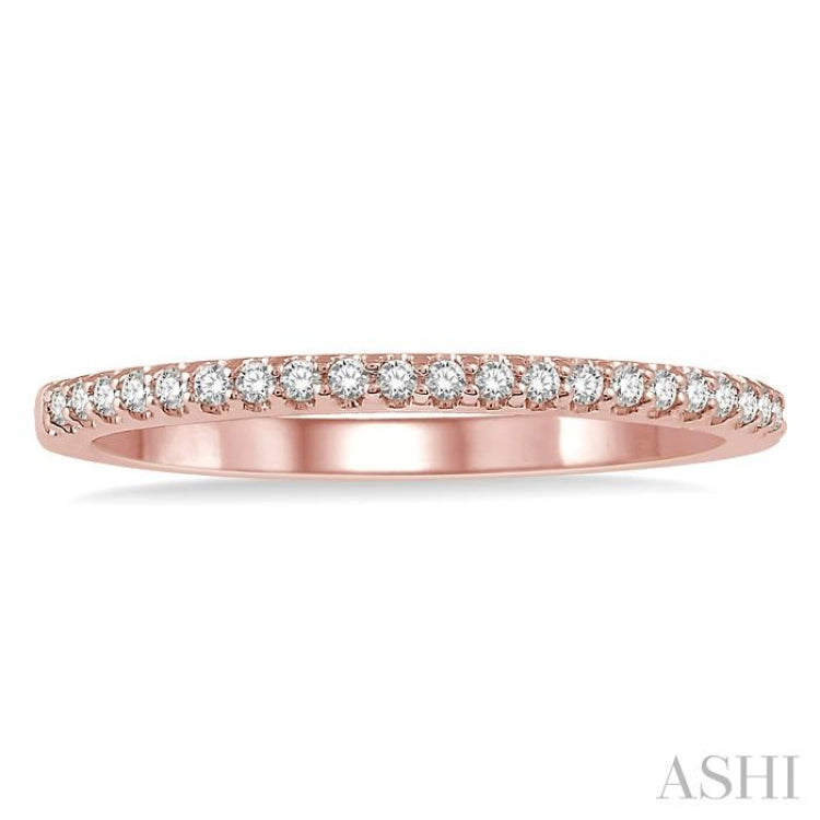 1/5 ctw Round Cut Diamond Wedding Band in 14K Rose Gold 1/5 ctw Round Cut Diamond Wedding Band in 14K Rose Gold