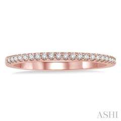 1/5 ctw Round Cut Diamond Wedding Band in 14K Rose Gold 1/5 ctw Round Cut Diamond Wedding Band in 14K Rose Gold