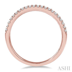 1/5 ctw Round Cut Diamond Wedding Band in 14K Rose Gold 1/5 ctw Round Cut Diamond Wedding Band in 14K Rose Gold
