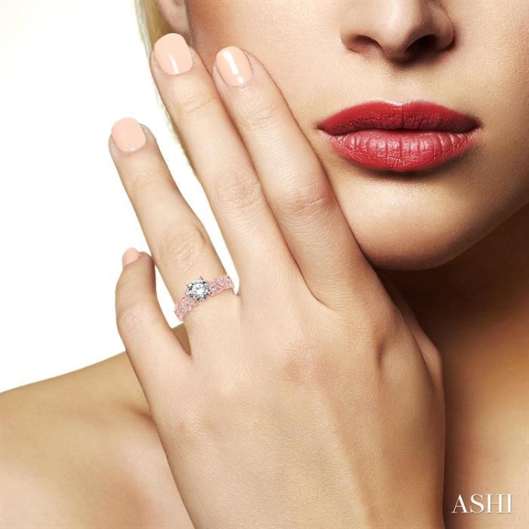 1/10 ctw Diamond Semi-Mount Engagement Ring in 14K Rose Gold 1/10 ctw Diamond Semi-Mount Engagement Ring in 14K Rose Gold