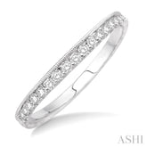 1/4 Ctw Round Cut Diamond Wedding Band in 14K White Gold