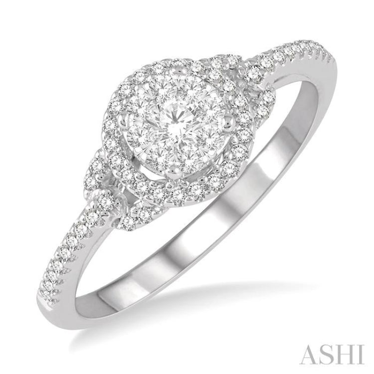 1/3 ctw Lovebright Round Cut Diamond Engagement Ring in 14K White Gold 1/3 ctw Lovebright Round Cut Diamond Engagement Ring in 14K White Gold