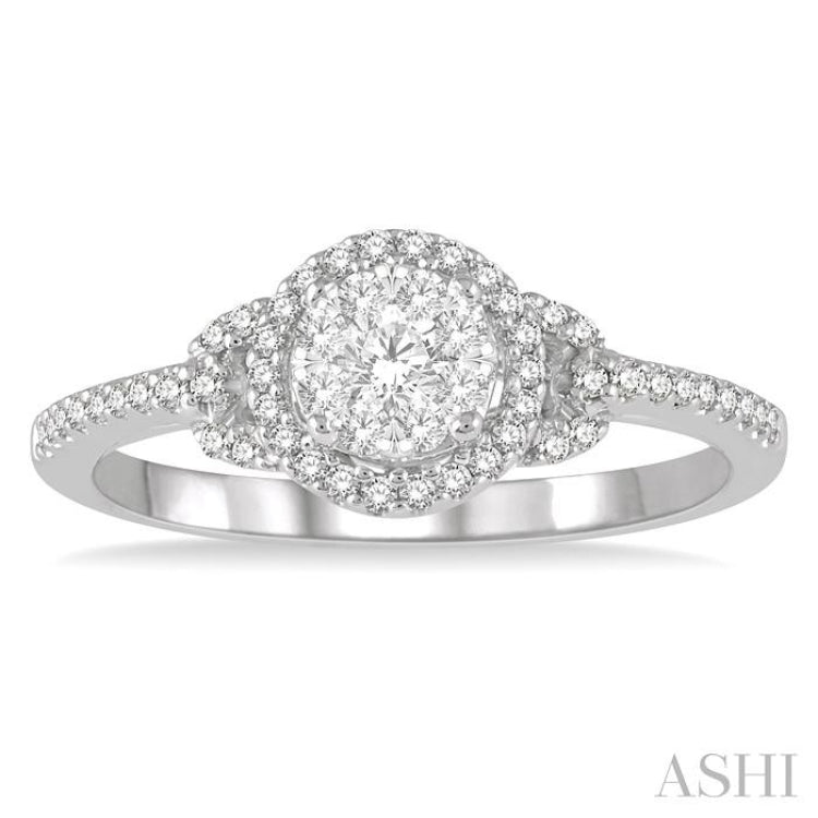 1/3 ctw Lovebright Round Cut Diamond Engagement Ring in 14K White Gold 1/3 ctw Lovebright Round Cut Diamond Engagement Ring in 14K White Gold