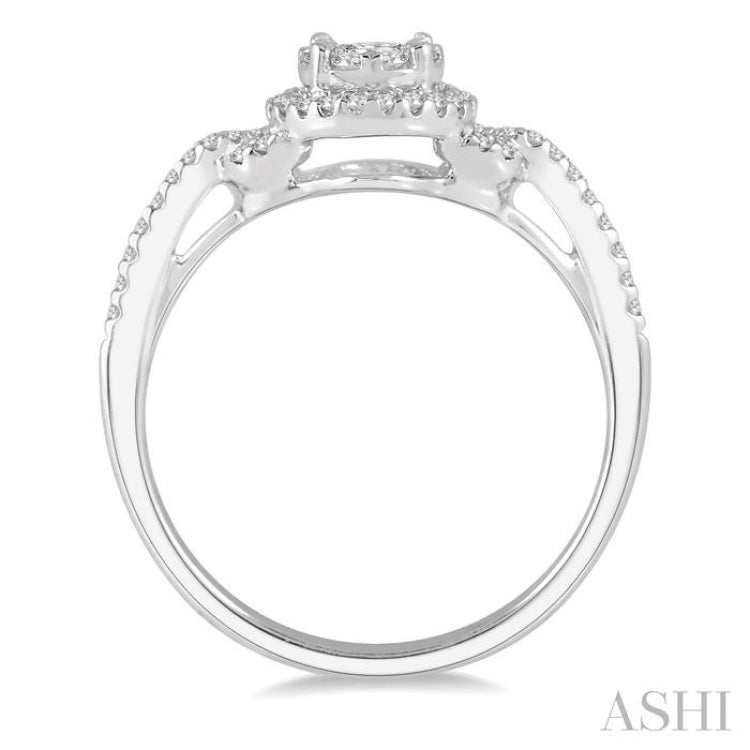 1/3 ctw Lovebright Round Cut Diamond Engagement Ring in 14K White Gold 1/3 ctw Lovebright Round Cut Diamond Engagement Ring in 14K White Gold