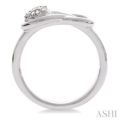 1/50 Ctw Heart Shape Single Cut Diamond Fashion Ring in Sterling Silver 1/50 Ctw Heart Shape Single Cut Diamond Fashion Ring in Sterling Silver