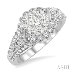 3/4 ctw Diamond Lovebright Engagement Ring in 14K White Gold 3/4 ctw Diamond Lovebright Engagement Ring in 14K White Gold