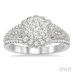 3/4 ctw Diamond Lovebright Engagement Ring in 14K White Gold 3/4 ctw Diamond Lovebright Engagement Ring in 14K White Gold