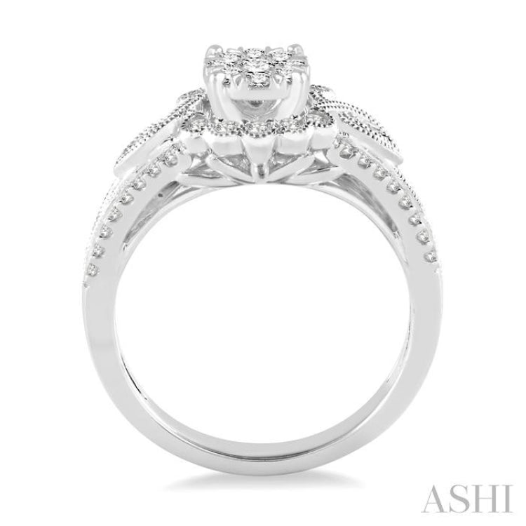 3/4 ctw Diamond Lovebright Engagement Ring in 14K White Gold 3/4 ctw Diamond Lovebright Engagement Ring in 14K White Gold