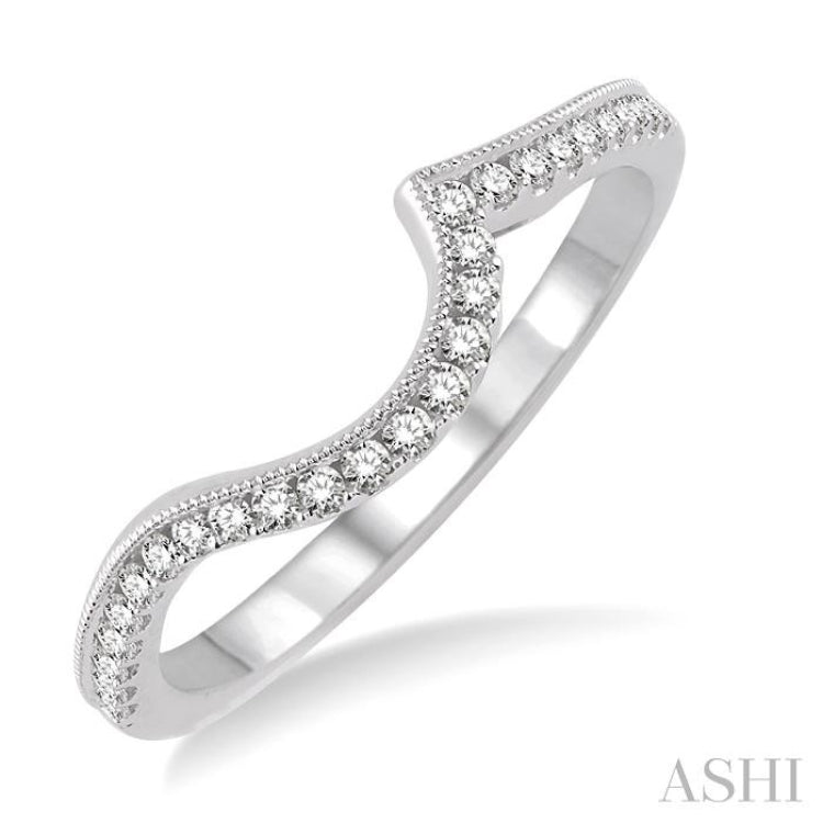 1/5 ctw Round Cut Diamond Wedding Band in 14K White Gold 1/5 ctw Round Cut Diamond Wedding Band in 14K White Gold