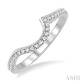 1/5 Ctw Round Cut Diamond Wedding Band in 14K White Gold