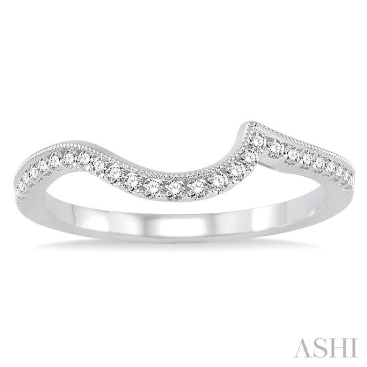 1/5 ctw Round Cut Diamond Wedding Band in 14K White Gold 1/5 ctw Round Cut Diamond Wedding Band in 14K White Gold