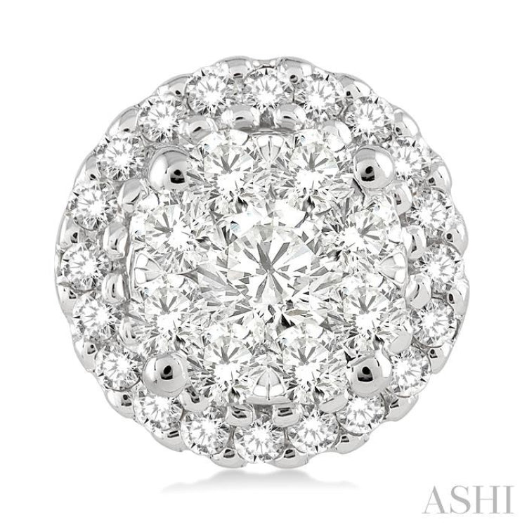 1 Ctw Lovebright Round Cut Diamond Earrings in 14K White Gold 1 Ctw Lovebright Round Cut Diamond Earrings in 14K White Gold