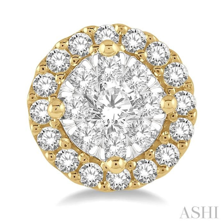 1/3 Ctw Lovebright Round Cut Diamond Stud Earrings in 14K Yellow and White Gold 1/3 Ctw Lovebright Round Cut Diamond Stud Earrings in 14K Yellow and White Gold