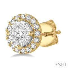 1/3 Ctw Lovebright Round Cut Diamond Stud Earrings in 14K Yellow and White Gold 1/3 Ctw Lovebright Round Cut Diamond Stud Earrings in 14K Yellow and White Gold
