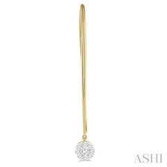 1/2 Ctw Round Dangler Lovebright Diamond Earring in 14K Yellow and White Gold 1/2 Ctw Round Dangler Lovebright Diamond Earring in 14K Yellow and White Gold
