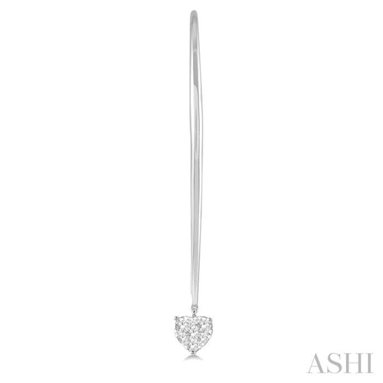 1/3 Ctw Heart Shape Lovebright Round Cut Diamond Earring in 14K White Gold 1/3 Ctw Heart Shape Lovebright Round Cut Diamond Earring in 14K White Gold