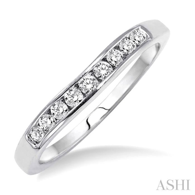 1/3 Ctw Round Diamond Matching Wedding Band in 14K White Gold 1/3 Ctw Round Diamond Matching Wedding Band in 14K White Gold