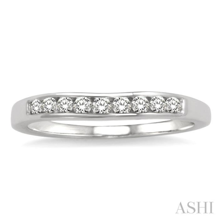1/3 Ctw Round Diamond Matching Wedding Band in 14K White Gold 1/3 Ctw Round Diamond Matching Wedding Band in 14K White Gold
