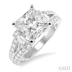 3/4 ctw Diamond Semi-Mount Engagement Ring in 14K White Gold 3/4 ctw Diamond Semi-Mount Engagement Ring in 14K White Gold