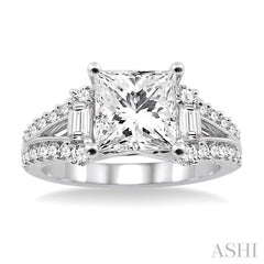 3/4 ctw Diamond Semi-Mount Engagement Ring in 14K White Gold 3/4 ctw Diamond Semi-Mount Engagement Ring in 14K White Gold
