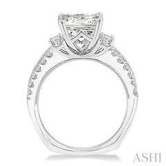 3/4 ctw Diamond Semi-Mount Engagement Ring in 14K White Gold 3/4 ctw Diamond Semi-Mount Engagement Ring in 14K White Gold