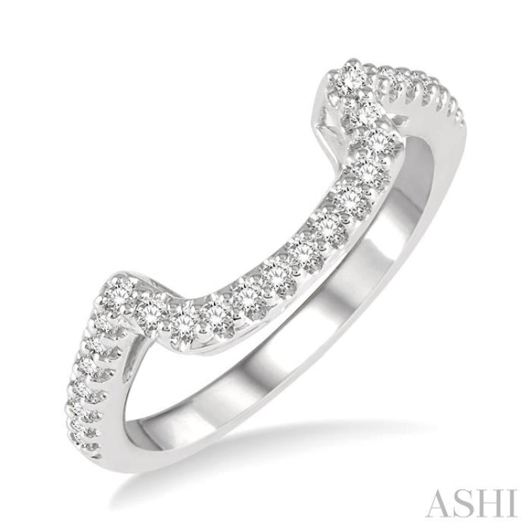 1/4 ctw Round Cut Diamond Wedding Band in 14K White Gold 1/4 ctw Round Cut Diamond Wedding Band in 14K White Gold