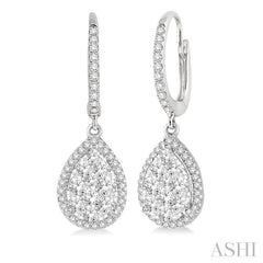 3/4 Ctw Pear Shape Diamond Lovebright Earrings in 14K White Gold 3/4 Ctw Pear Shape Diamond Lovebright Earrings in 14K White Gold