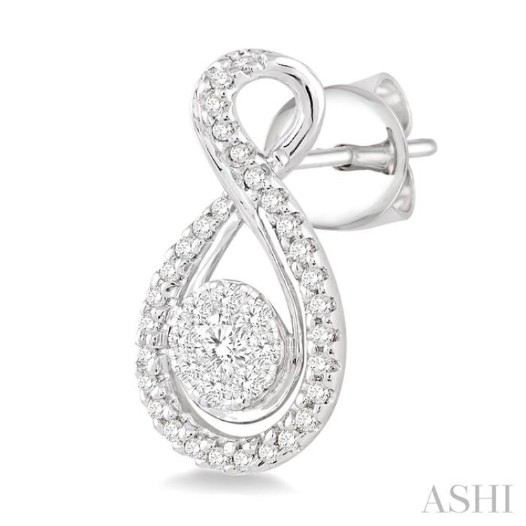 1/2 Ctw Lovebright Round Cut Diamond Earrings in 14K White Gold 1/2 Ctw Lovebright Round Cut Diamond Earrings in 14K White Gold