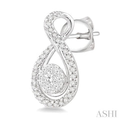 1/2 Ctw Lovebright Round Cut Diamond Earrings in 14K White Gold 1/2 Ctw Lovebright Round Cut Diamond Earrings in 14K White Gold