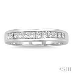 1/2 ctw Princess Cut Diamond Matching Wedding Band in 14K White Gold 1/2 ctw Princess Cut Diamond Matching Wedding Band in 14K White Gold