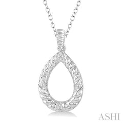 1/20 Ctw Pear Shape Round Cut Diamond Pendant in Sterling Silver with chain 1/20 Ctw Pear Shape Round Cut Diamond Pendant in Sterling Silver with chain