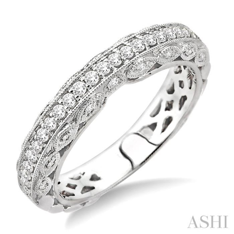 3/8 ctw Diamond Matching Wedding Band in 14K White Gold 3/8 ctw Diamond Matching Wedding Band in 14K White Gold