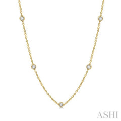 2 Ctw Round Cut Diamond Fashion Necklace in 14K Yellow Gold 2 Ctw Round Cut Diamond Fashion Necklace in 14K Yellow Gold