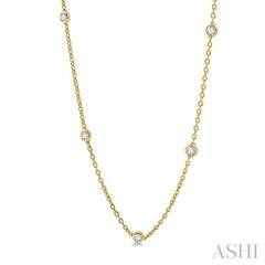 2 Ctw Round Cut Diamond Fashion Necklace in 14K Yellow Gold 2 Ctw Round Cut Diamond Fashion Necklace in 14K Yellow Gold