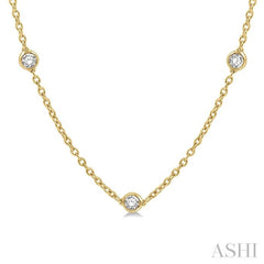 2 Ctw Round Cut Diamond Fashion Necklace in 14K Yellow Gold 2 Ctw Round Cut Diamond Fashion Necklace in 14K Yellow Gold