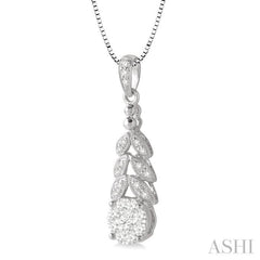 3/8 Ctw Lovebright Round Cut Diamond Pendant in 10K White Gold with Chain 3/8 Ctw Lovebright Round Cut Diamond Pendant in 10K White Gold with Chain