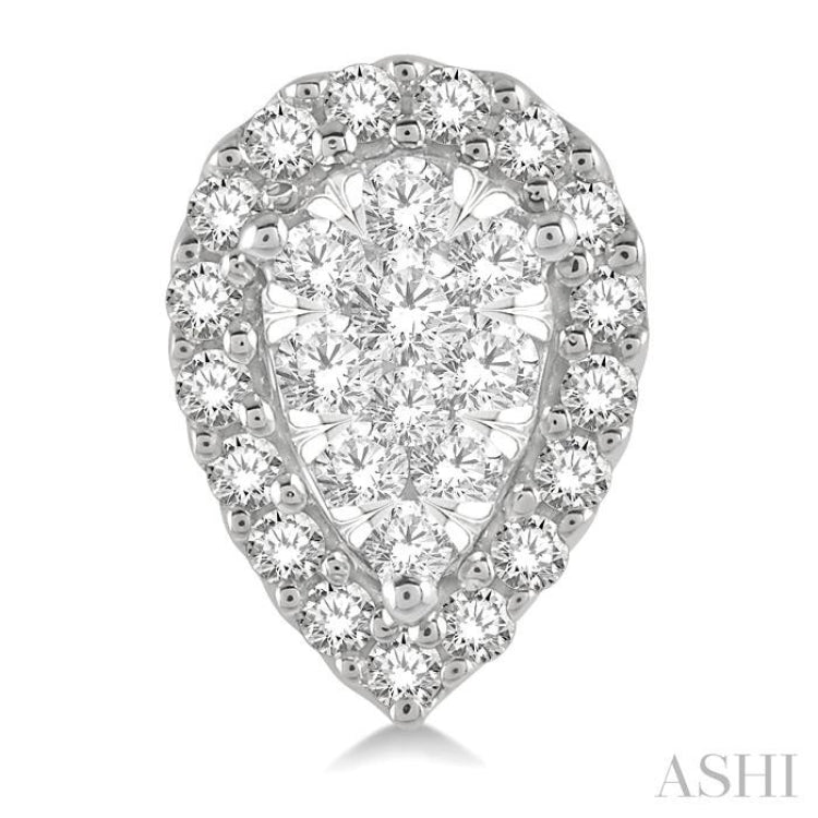 1/3 Ctw Pear Shape Lovebright Diamond Stud Earrings in 14K White Gold 1/3 Ctw Pear Shape Lovebright Diamond Stud Earrings in 14K White Gold