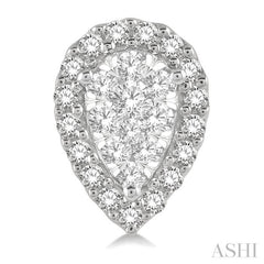 1/3 Ctw Pear Shape Lovebright Diamond Stud Earrings in 14K White Gold 1/3 Ctw Pear Shape Lovebright Diamond Stud Earrings in 14K White Gold